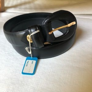 Vintage Black Vera Pelle Belt
